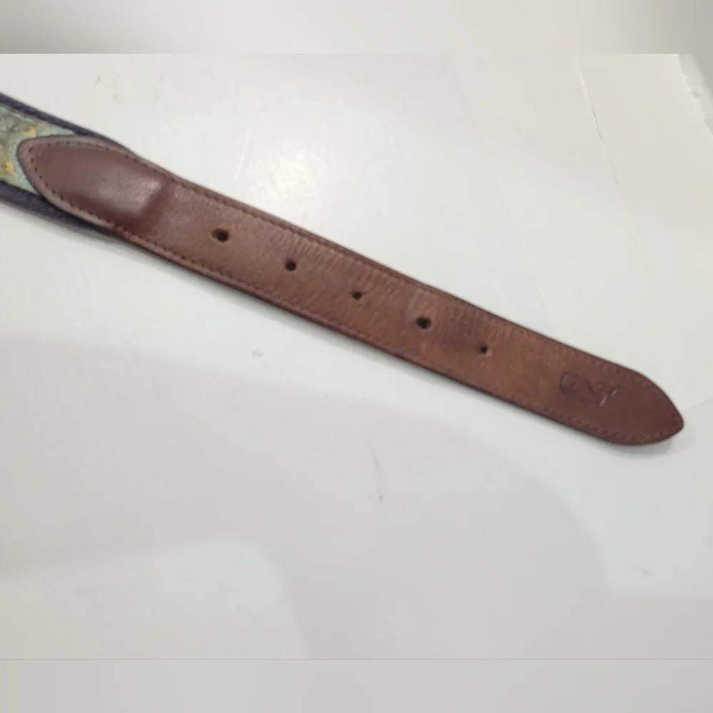 VINEYARD VINES GREEN RIBBON ANCHOR WAVES BELT BOYS SIZE 30